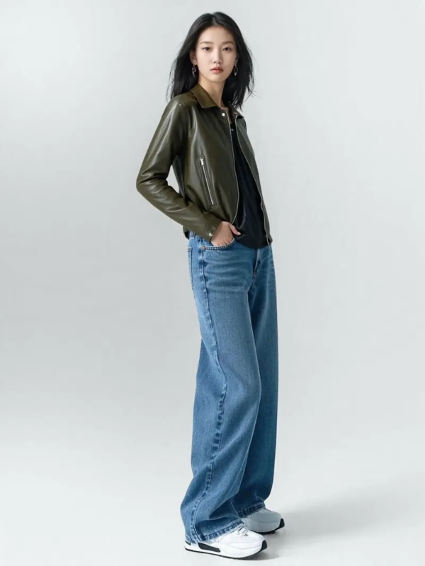 Brown Jacket Woman - Image 2