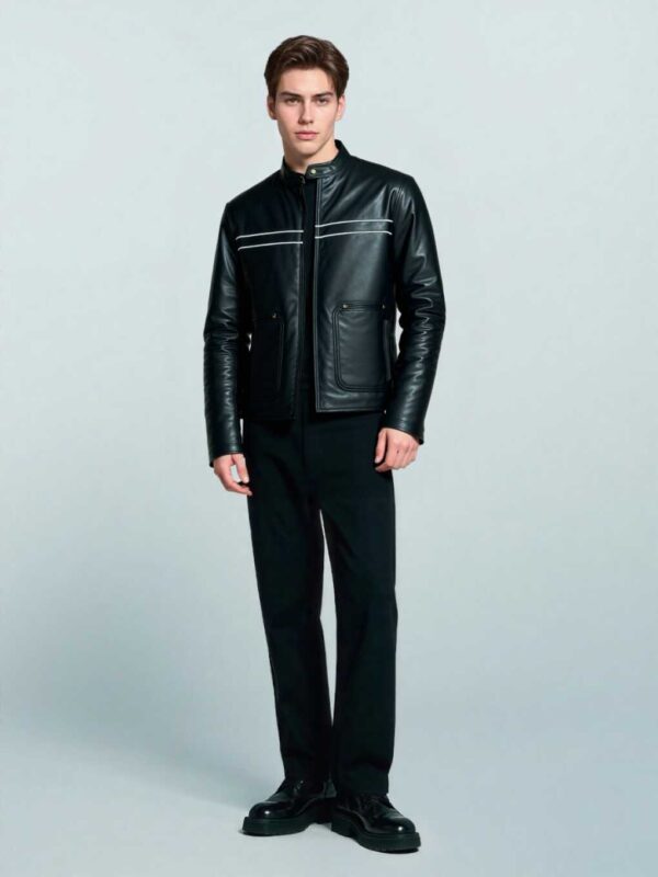 cycle jacket white stripe