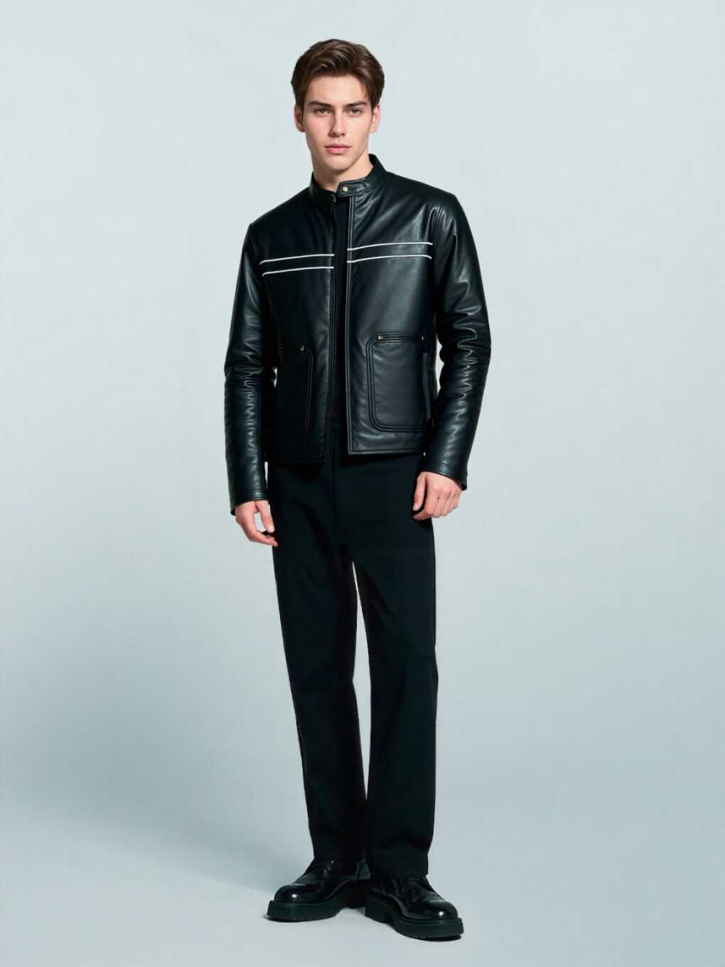 cycle jacket white stripe