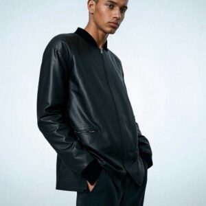 casual black mans jacket