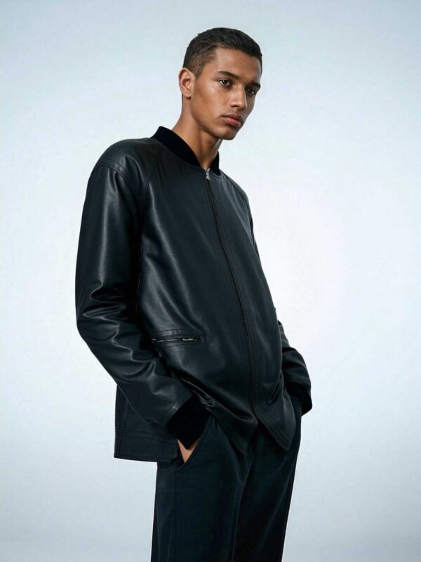 casual black mans jacket