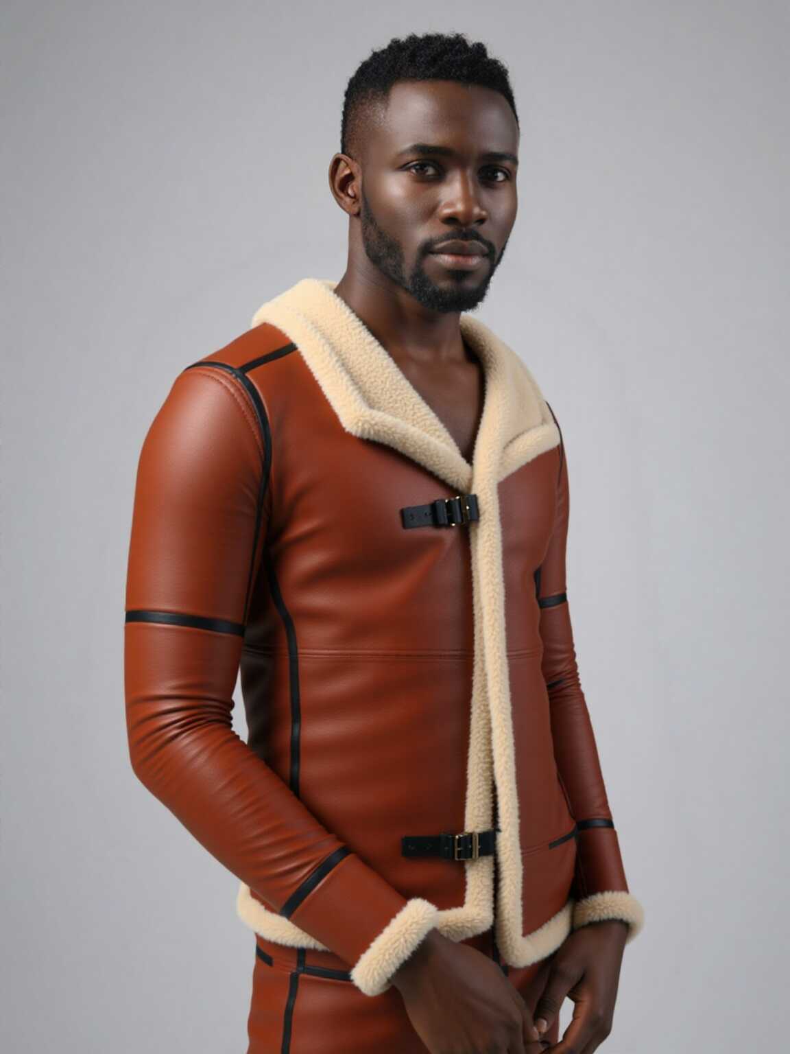 sherling coat short